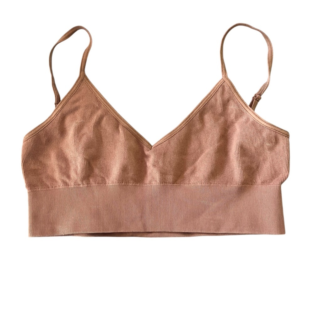 Talula Brown Ribbed Bralette